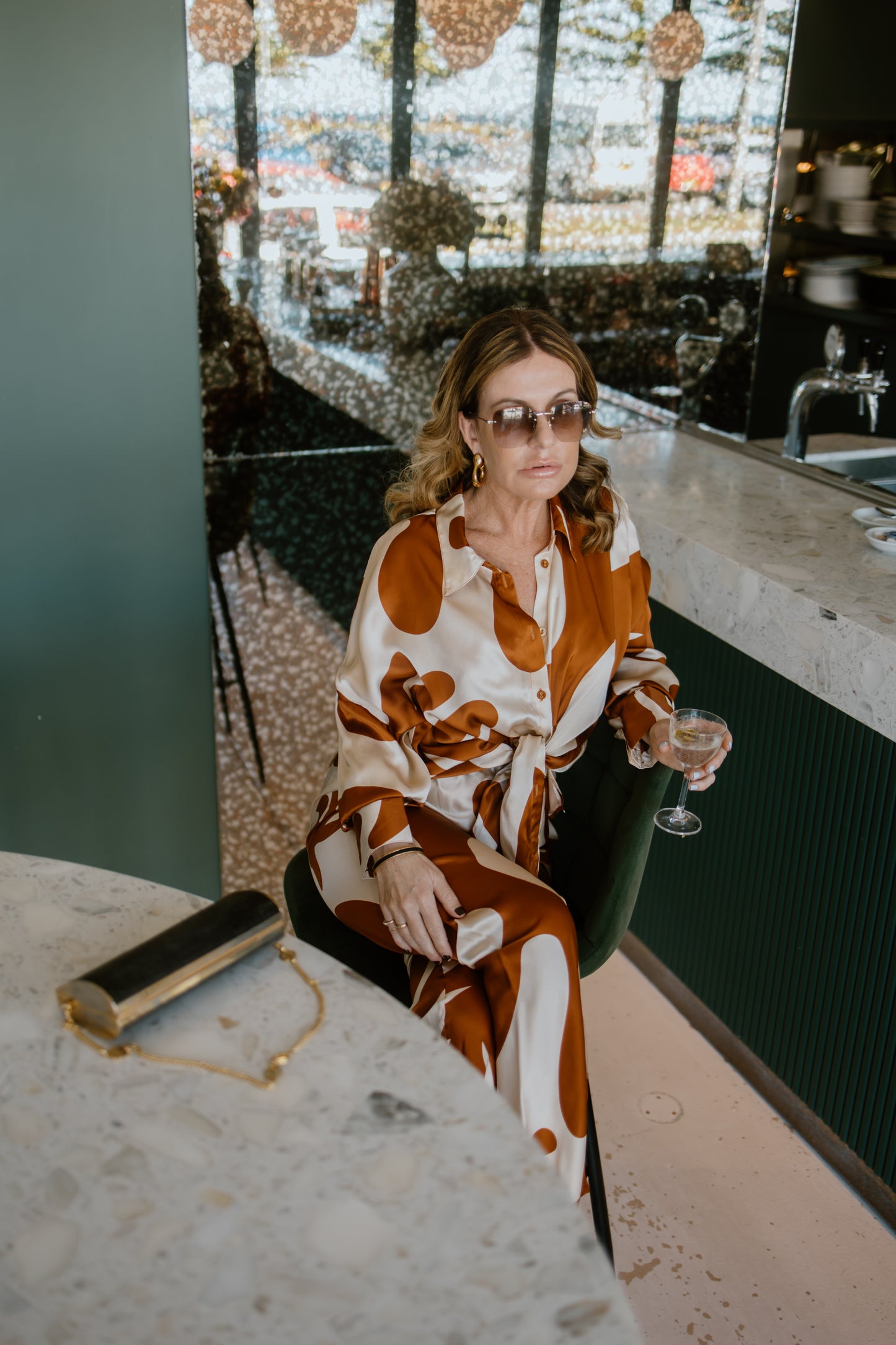 Trésor Print Pearl, Ivory & Umber Shirt