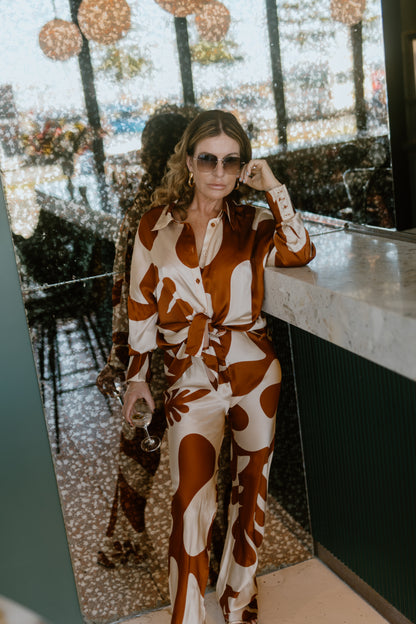 Trésor Print Pearl, Ivory & Umber Shirt 2